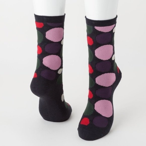 Uniqlo x Marimekko Socks Heattech Black - Picture 1 of 2